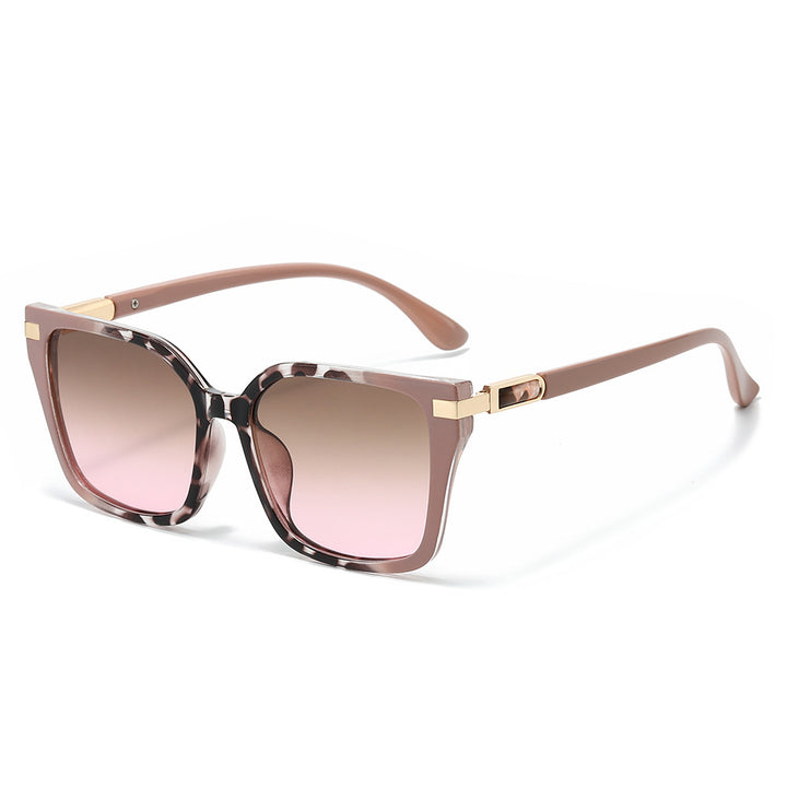 Oversized Square Frame Sunglasses with Gold Accents Kalsten