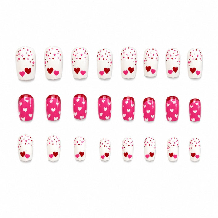 Heart-Themed Press-On Nail Set Kalsten