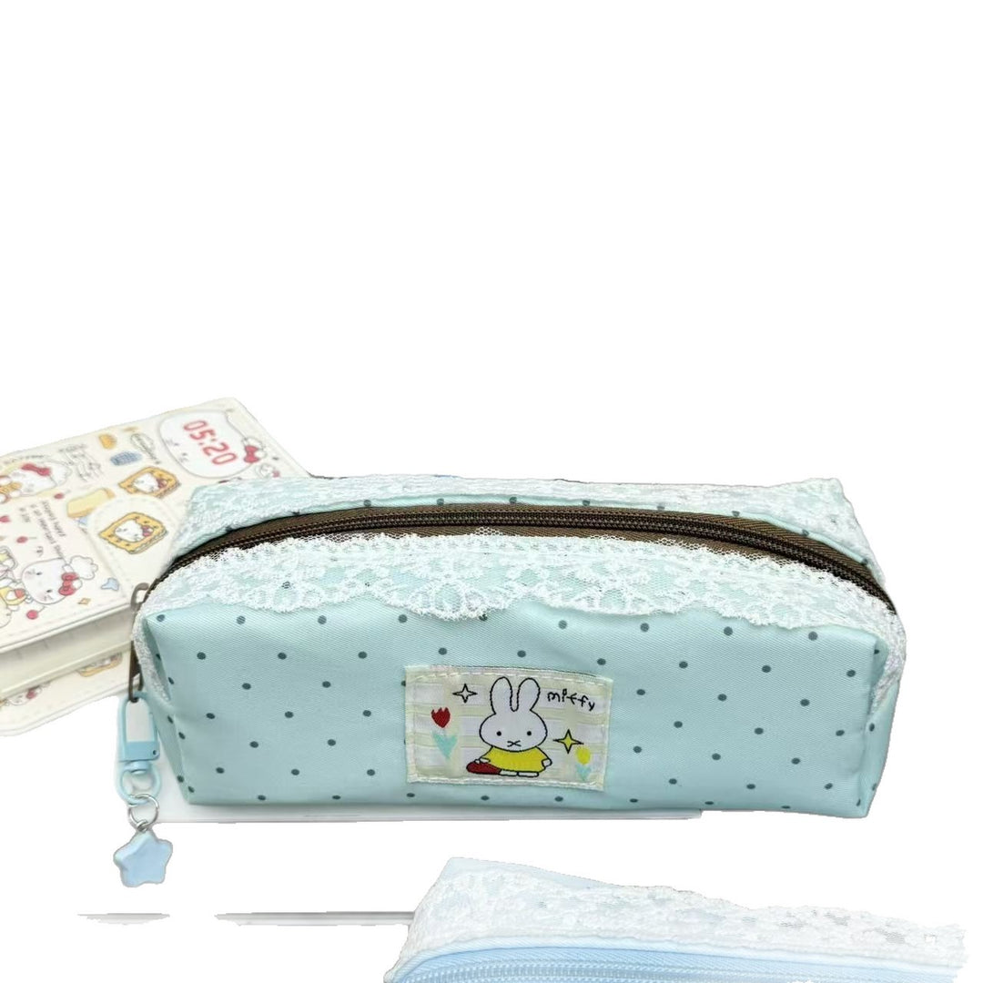 Cute Polka Dot Animal-Themed Pencil Case