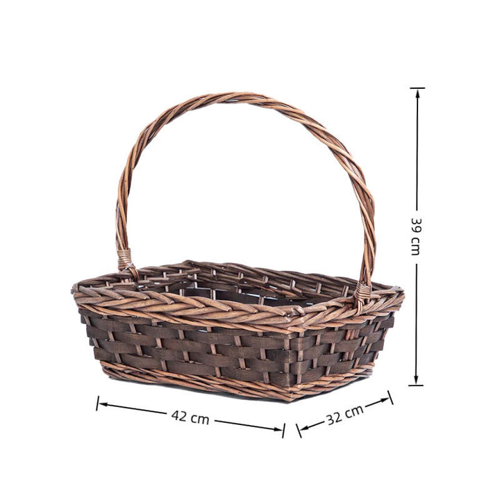 Handcrafted Woven Storage Basket with Carrying Handle Kalsten