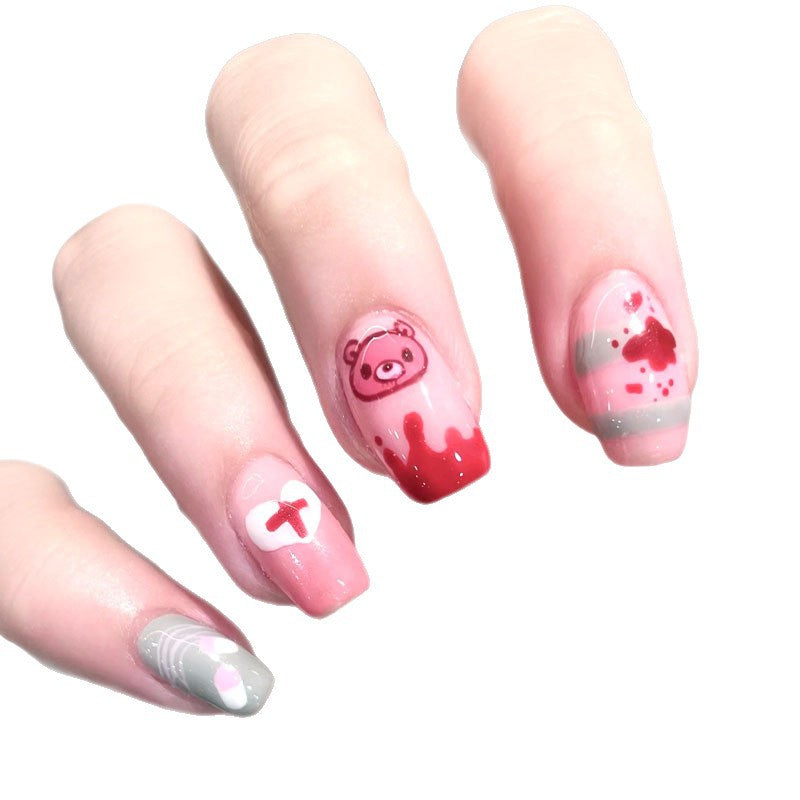 Whimsical Character-Themed Press-On Nail Art Set Kalsten