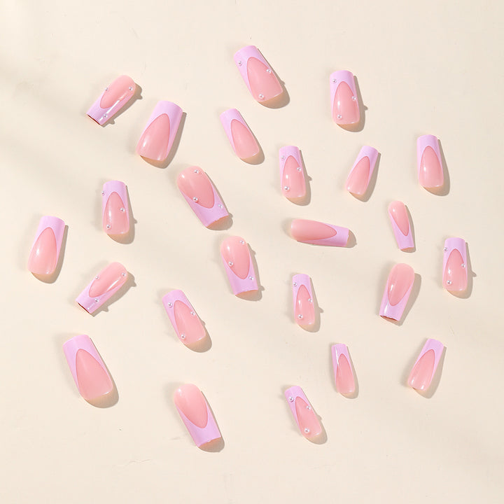 Elegant 3D Pearl Accented Nail Art Extensions Kalsten