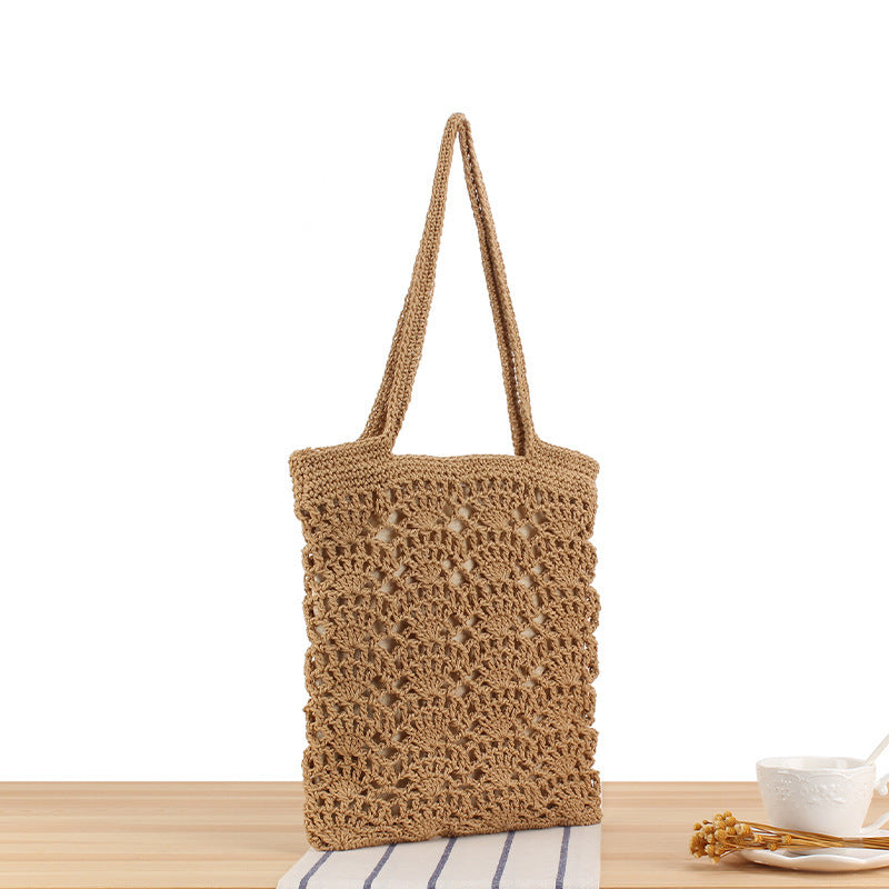 Handbag Made of Hand-Knotted Natural Material with Elegant Details Kalsten