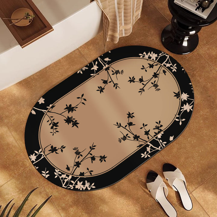 Floral Print Indoor Area Mat