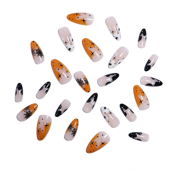 Artistic Halloween-Themed Press-On Nail Set Kalsten