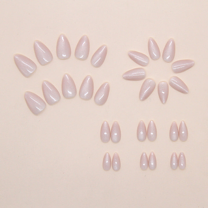 Artistic Glittered Almond-Shaped Nail Extensions Kalsten