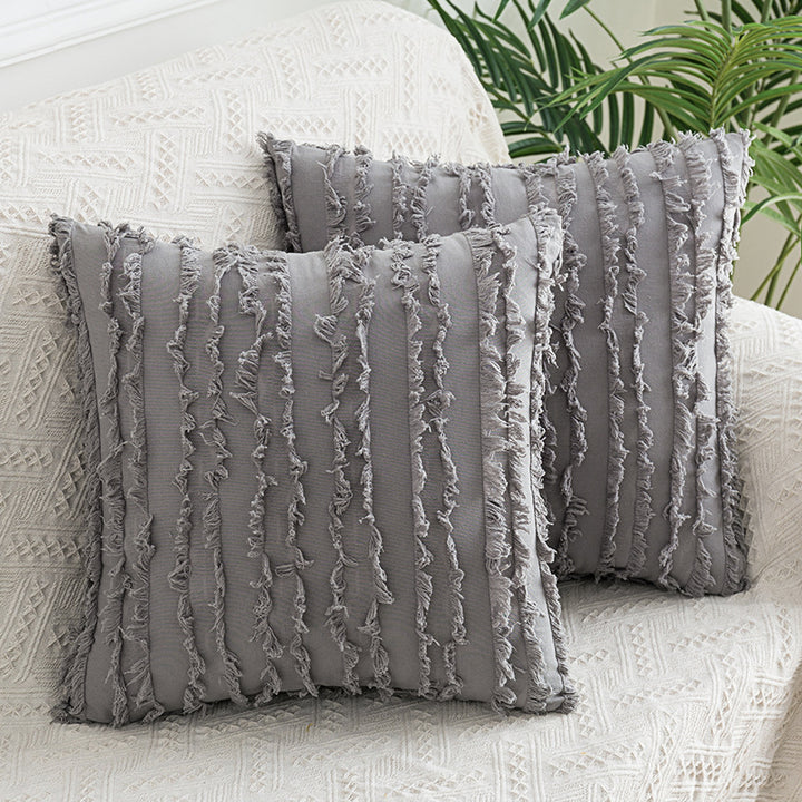 Fringe Texture Square Cushion