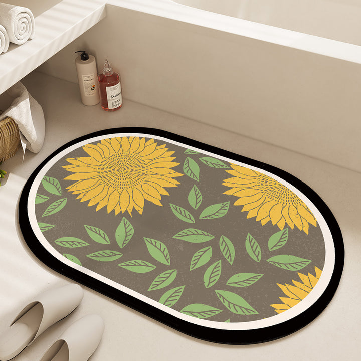 Textured Geometric Bath Mat Kalsten