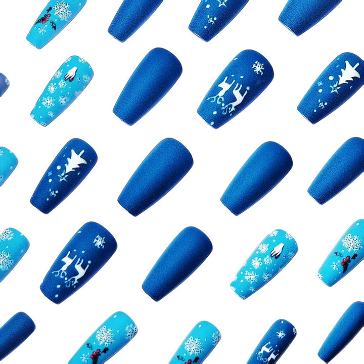 Artificial nails with festive winter design Kalsten
