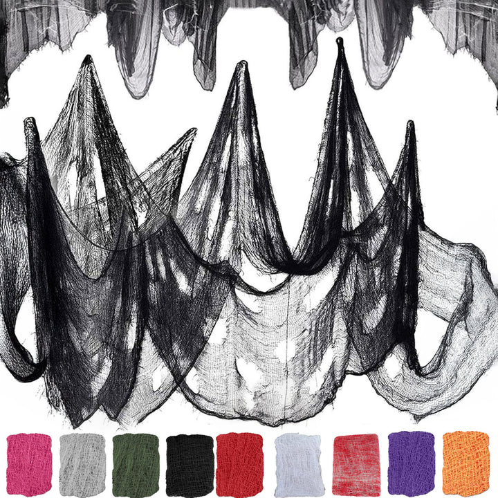 Large-format muslin shawl made of fine cotton gauze