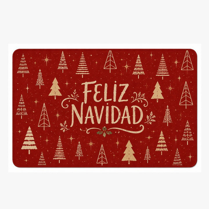 Festive Santa-Themed Bath Mat
