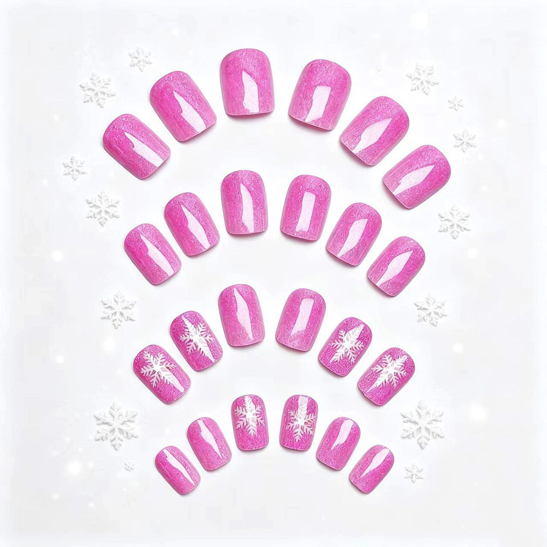 Creative Nail Art with Festive Snowflake Design Kalsten