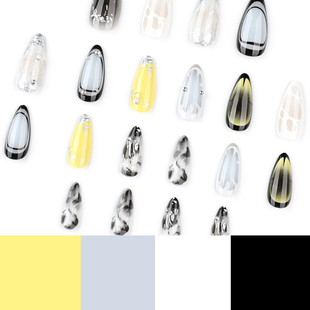 Artistic nail art with sophisticated accents Kalsten