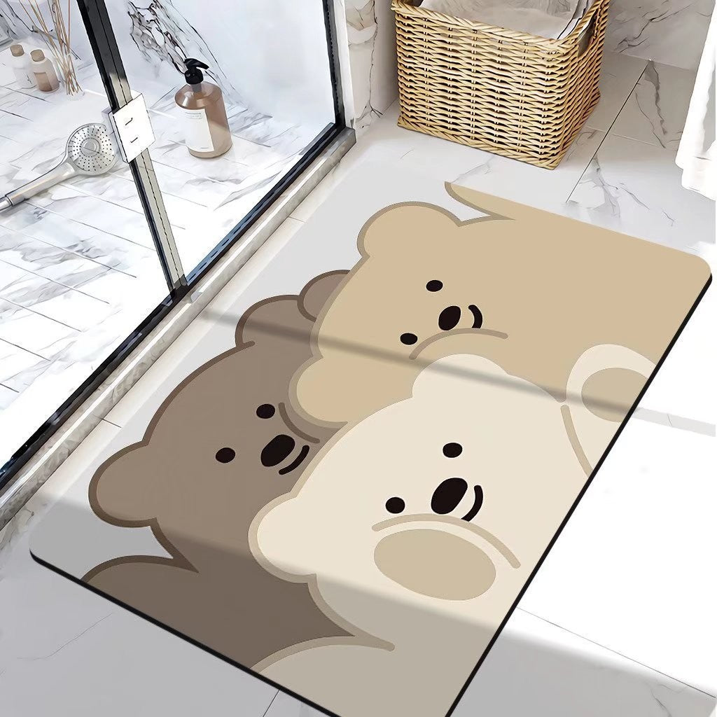 Bear-Themed Bath Mat