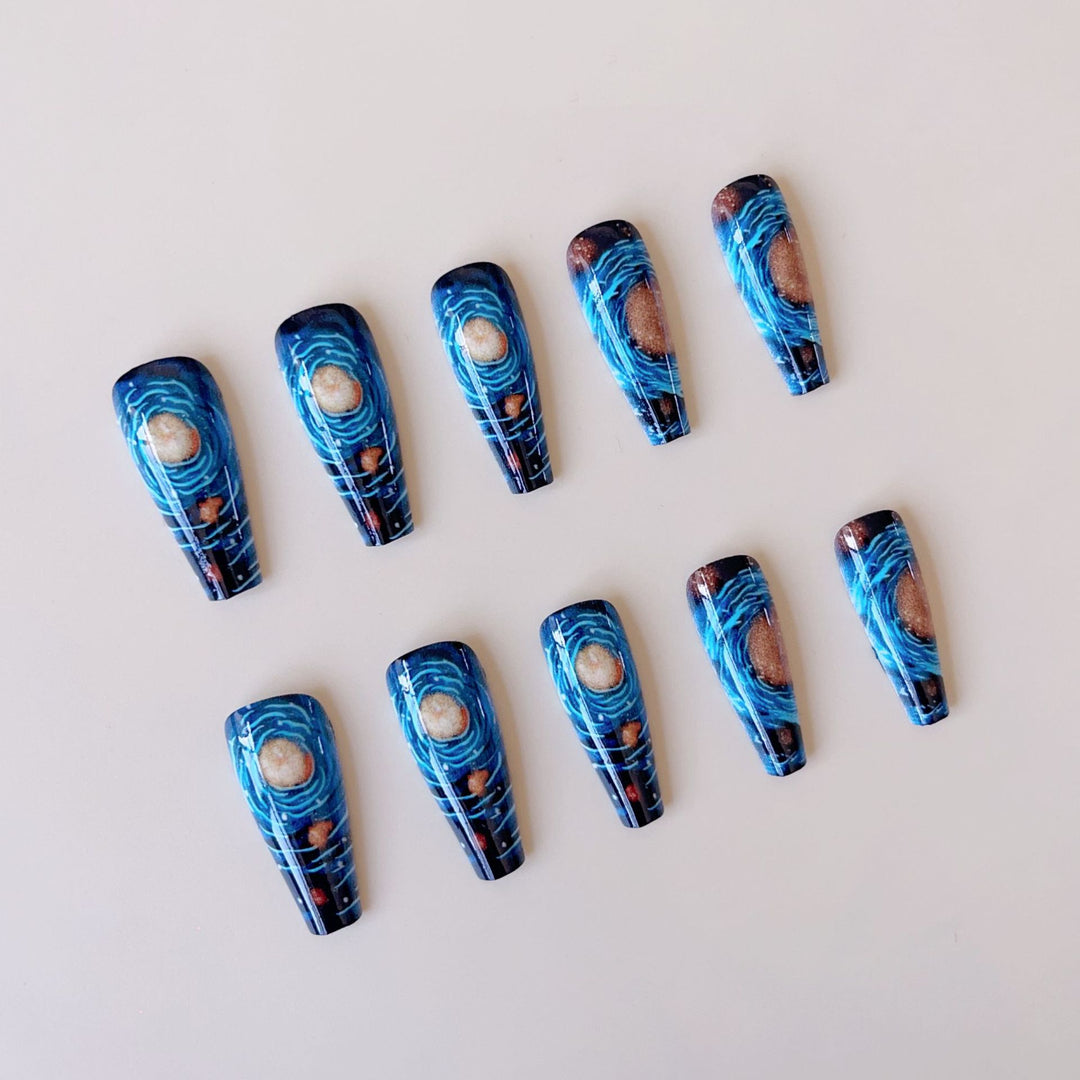 Creative Nail Art Set with Galactic Design Kalsten