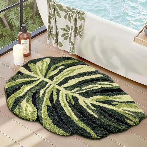 Monstera Leaf Shaped Area Rug Kalsten