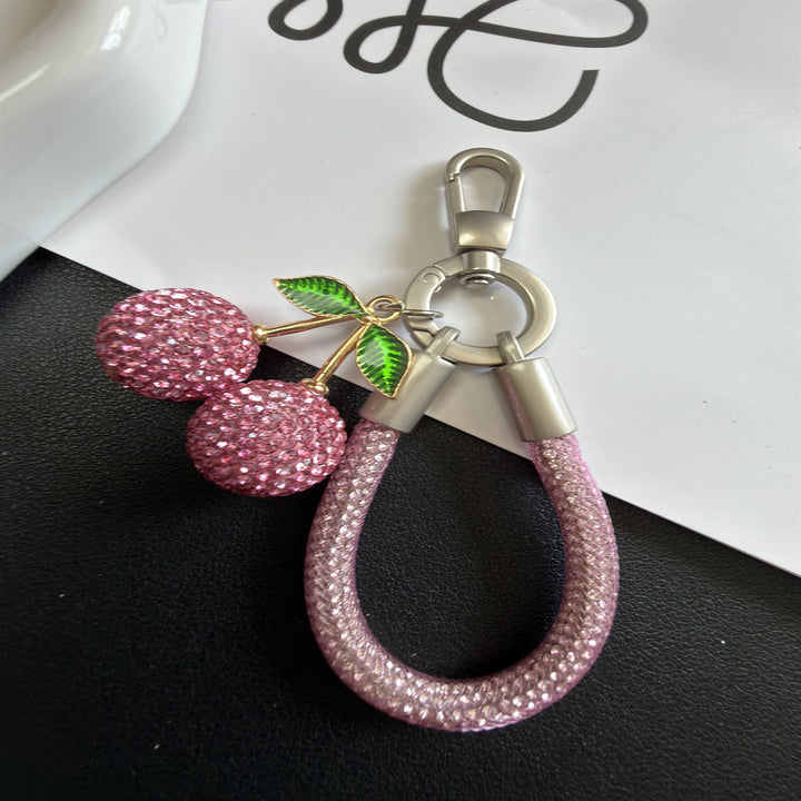 Decorative Rhinestone Cherry Keychain Kalsten