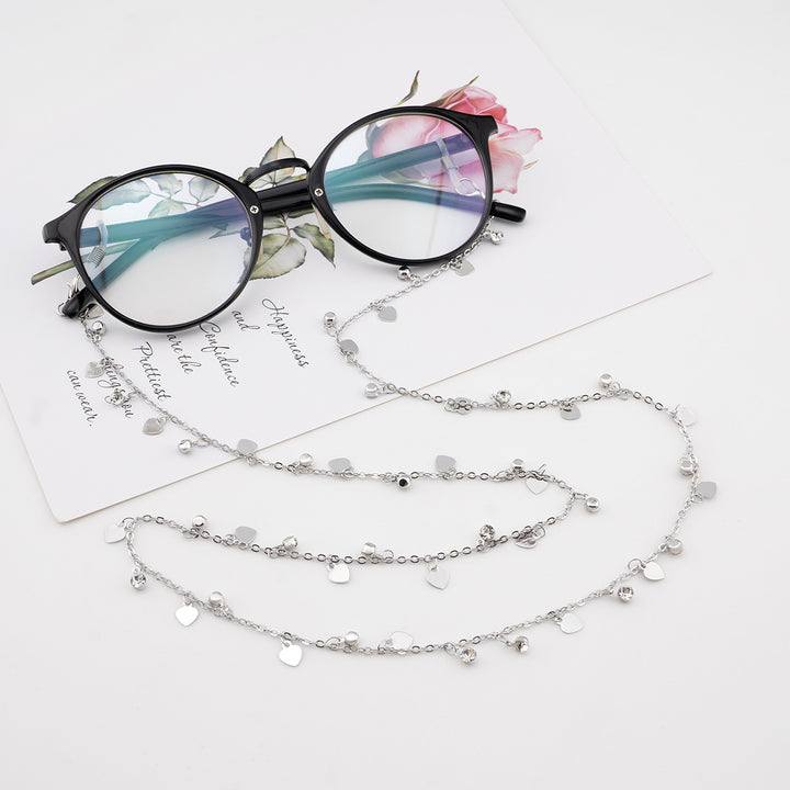 Decorative Heart-Shaped Eyewear Chain Kalsten