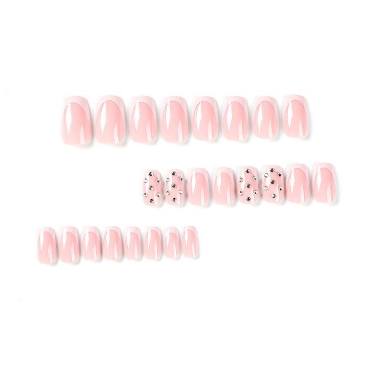 Artful Nail Extensions with Glamorous Rhinestone Decorations Kalsten