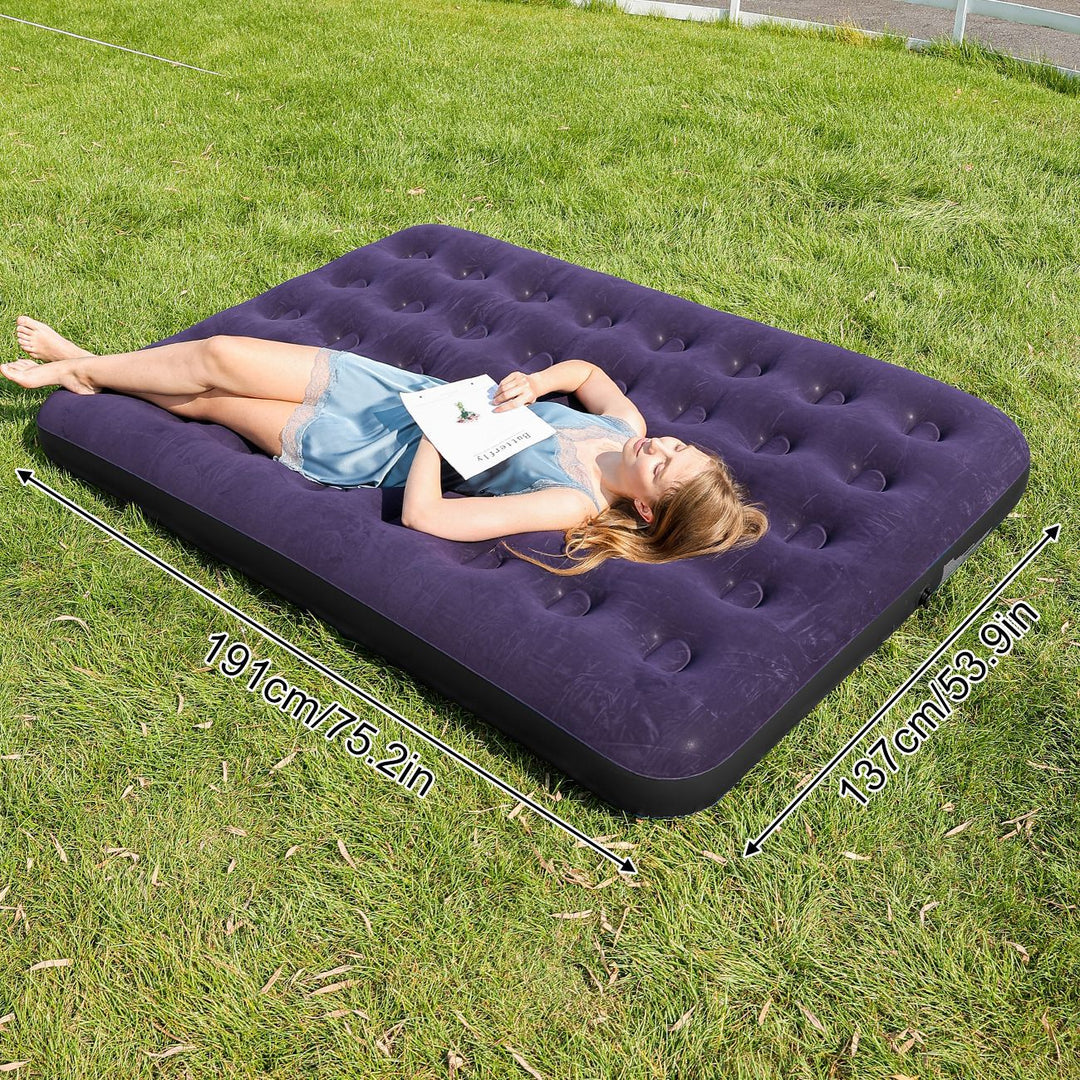 Women's Inflatable Luxury Air Mattress with Soft Velour Surface Kalsten
