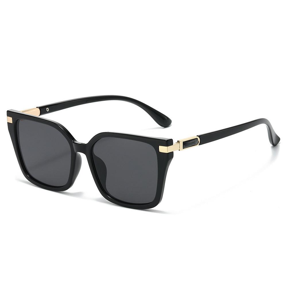 Oversized Square Frame Sunglasses with Gold Accents Kalsten