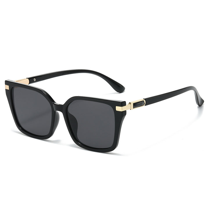 Oversized Square Frame Sunglasses with Gold Accents Kalsten