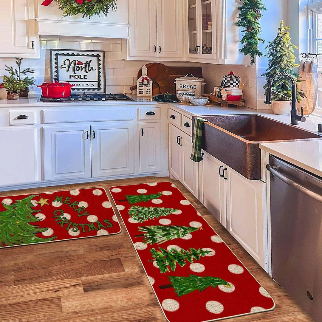 Festive Holiday Kitchen Runner Mat Kalsten