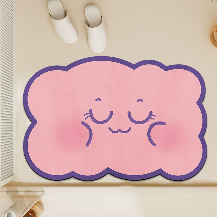 Playful Cloud-Shaped Bath Mat