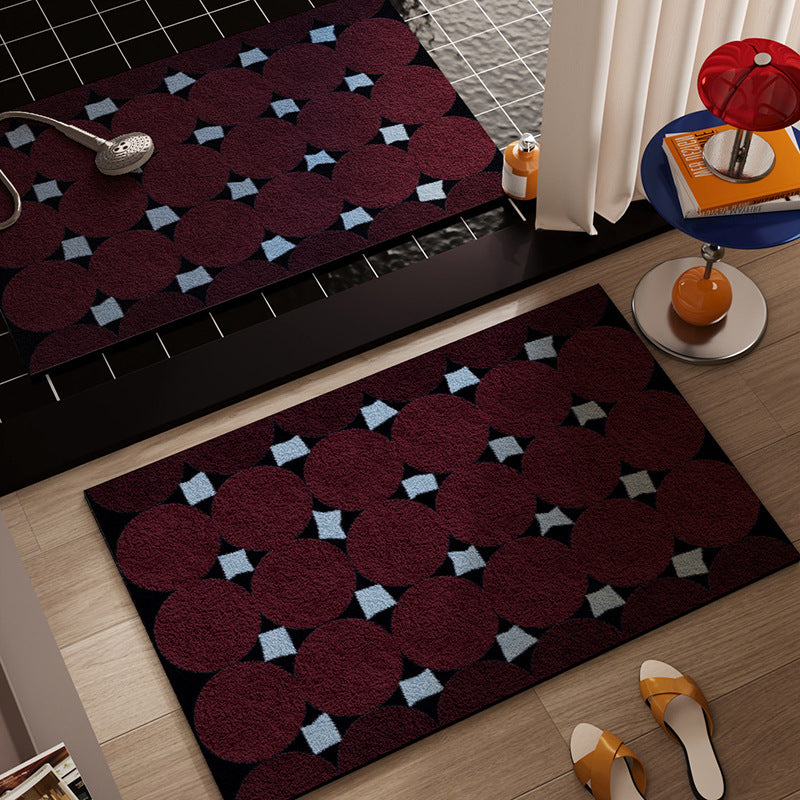 Geometric Pattern Non-Slip Bath Mat