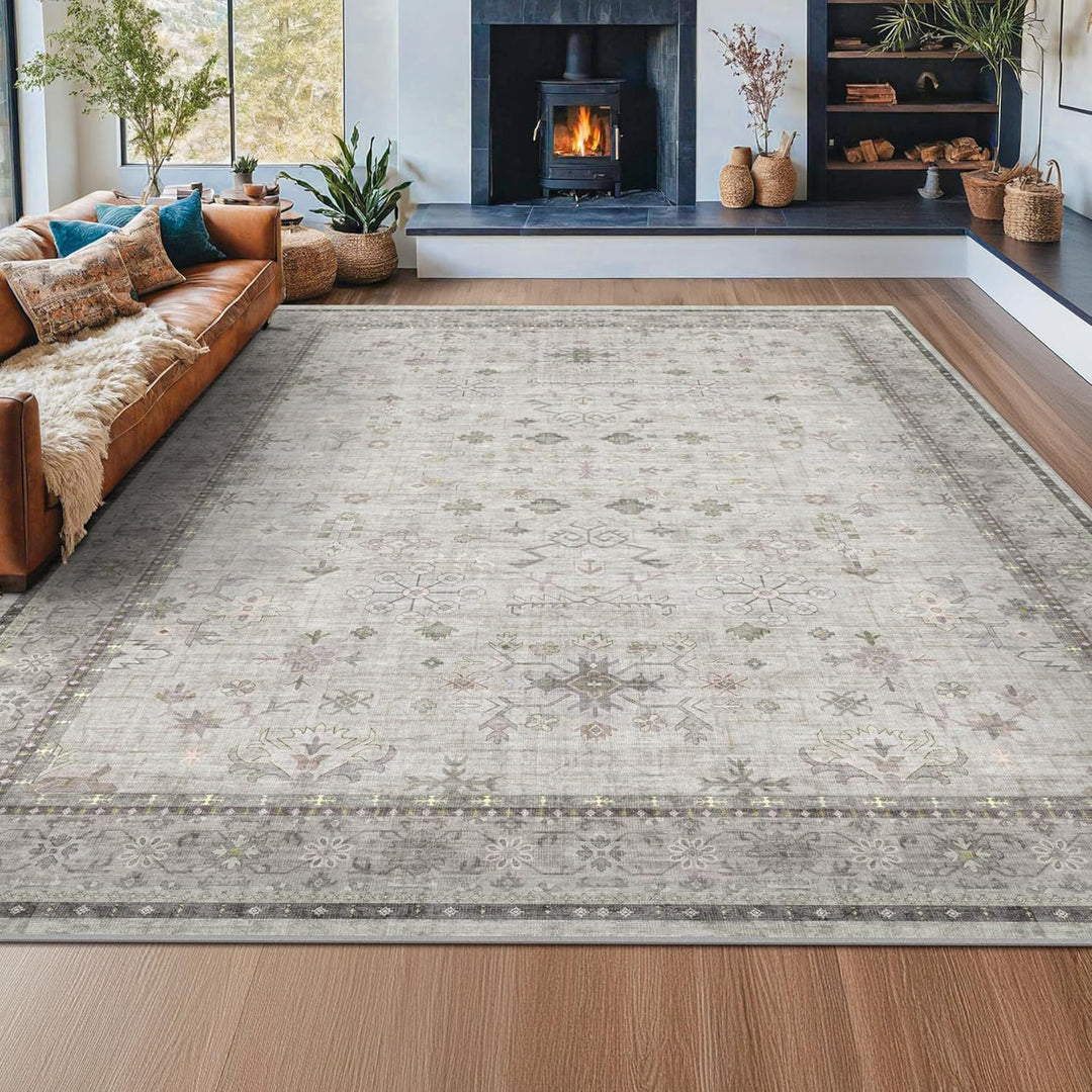 Vintage-Inspired Rustic Area Rug