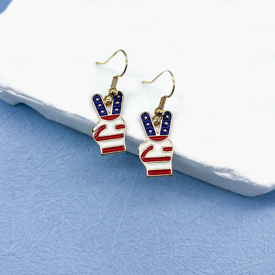 Women nan long layered tassel earrings made of mesh with stripe star pattern Kalsten