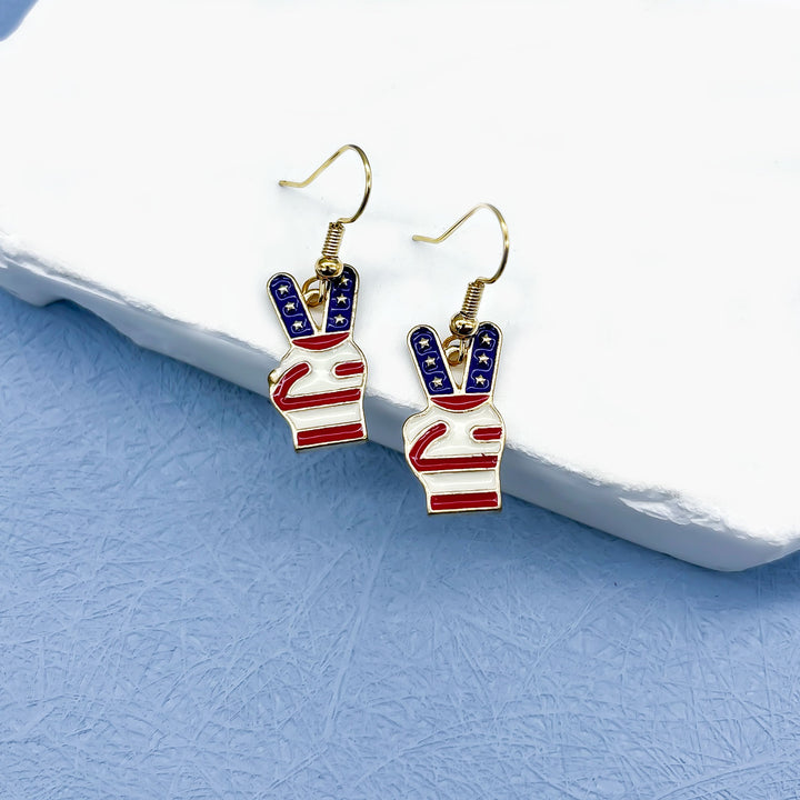 Women nan long layered tassel earrings made of mesh with stripe star pattern Kalsten