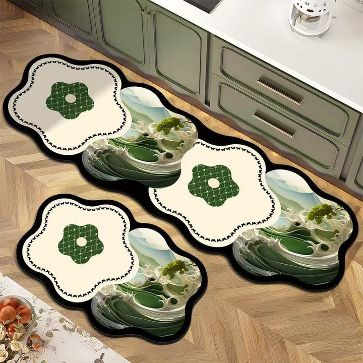 Decorative Floral Kitchen Mat