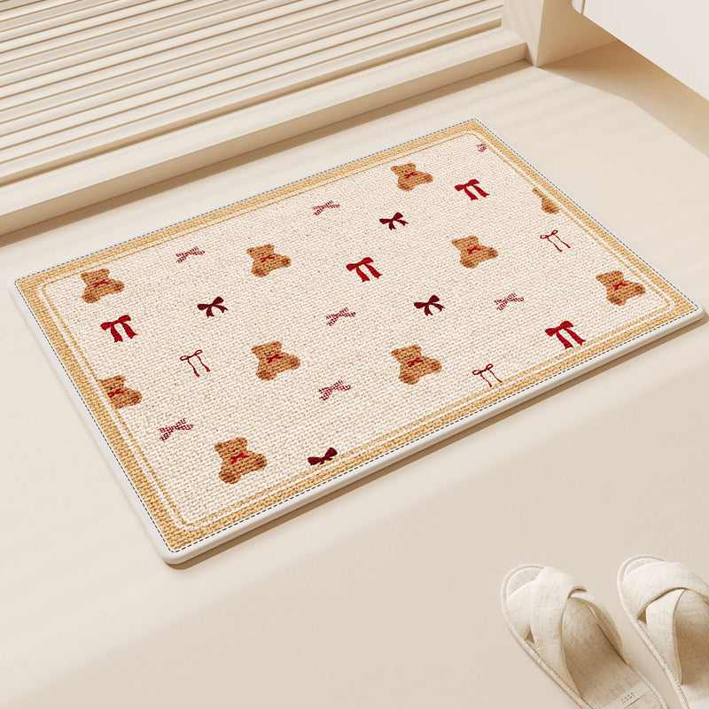 Cute Bunny-Themed Decorative Floor Mat