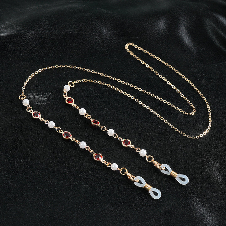 Elegant Gemstone Eyewear Chain Kalsten