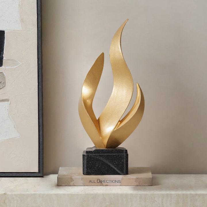 Modern Flame-Shaped Decorative Sculpture