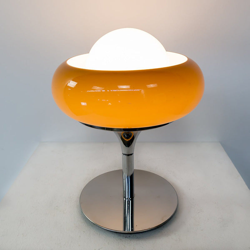 Modern Table Lamp with Sleek Metal Base and Soft Glow Shade