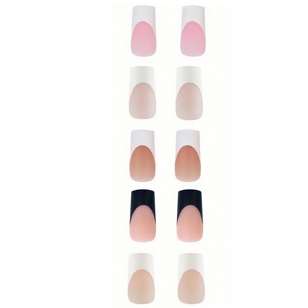 Modern French Tip Press-On Nails Kalsten