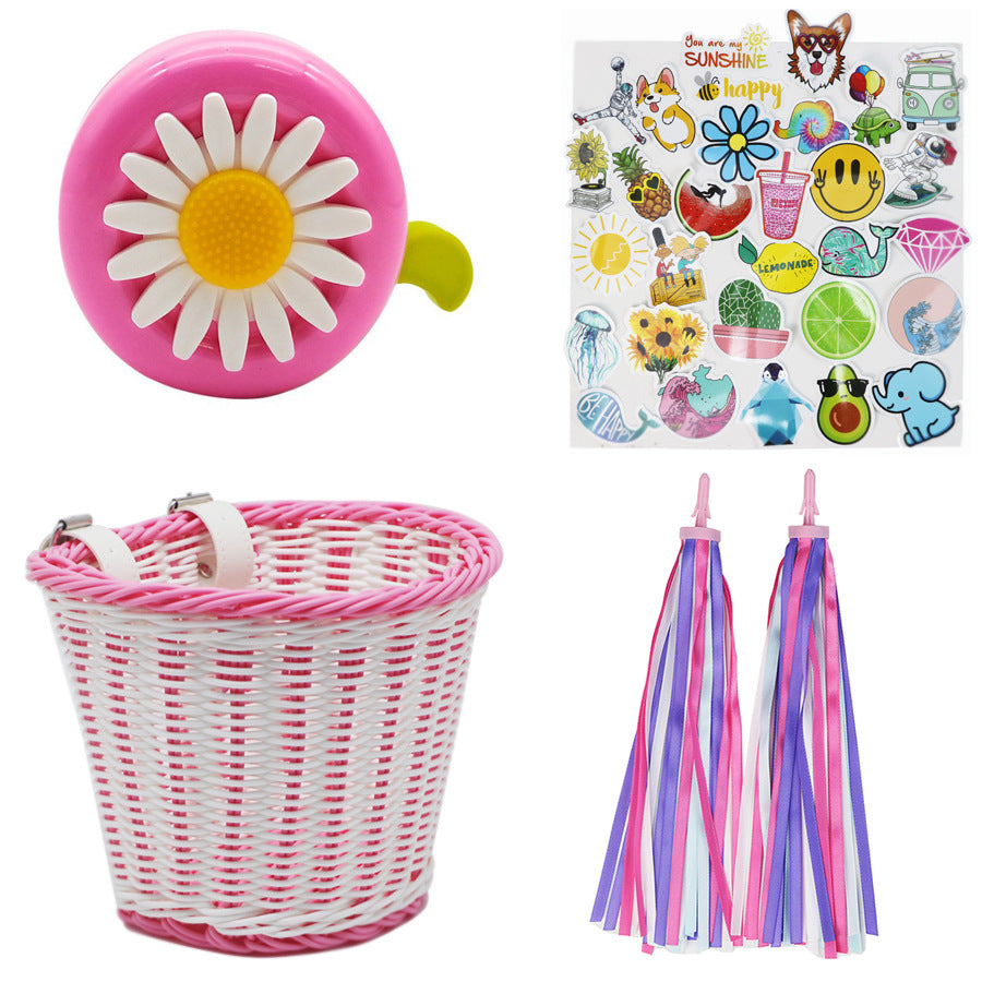 Decorative Woven Bike Basket Kalsten