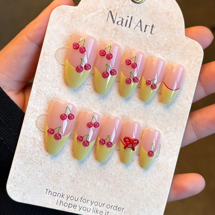 Natural Floral Press-On Nail Set Kalsten