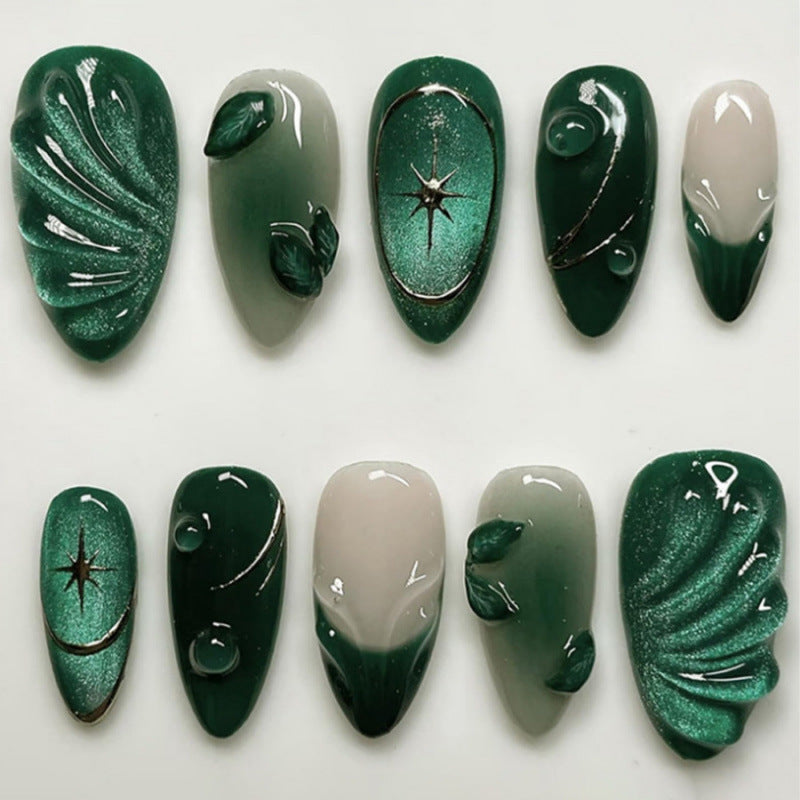 Artificial nails with botanical motifs Kalsten