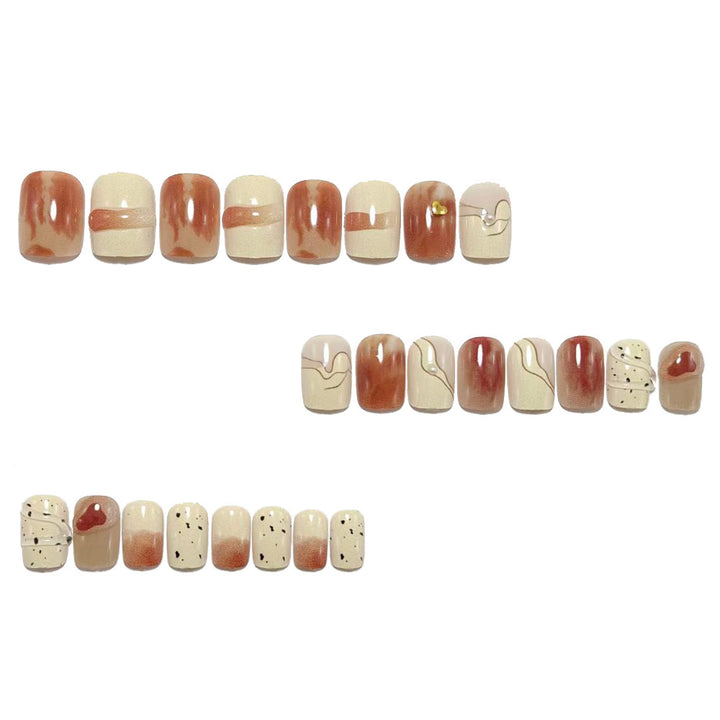 Artificial Nail Set with Elegant Marble Design Kalsten