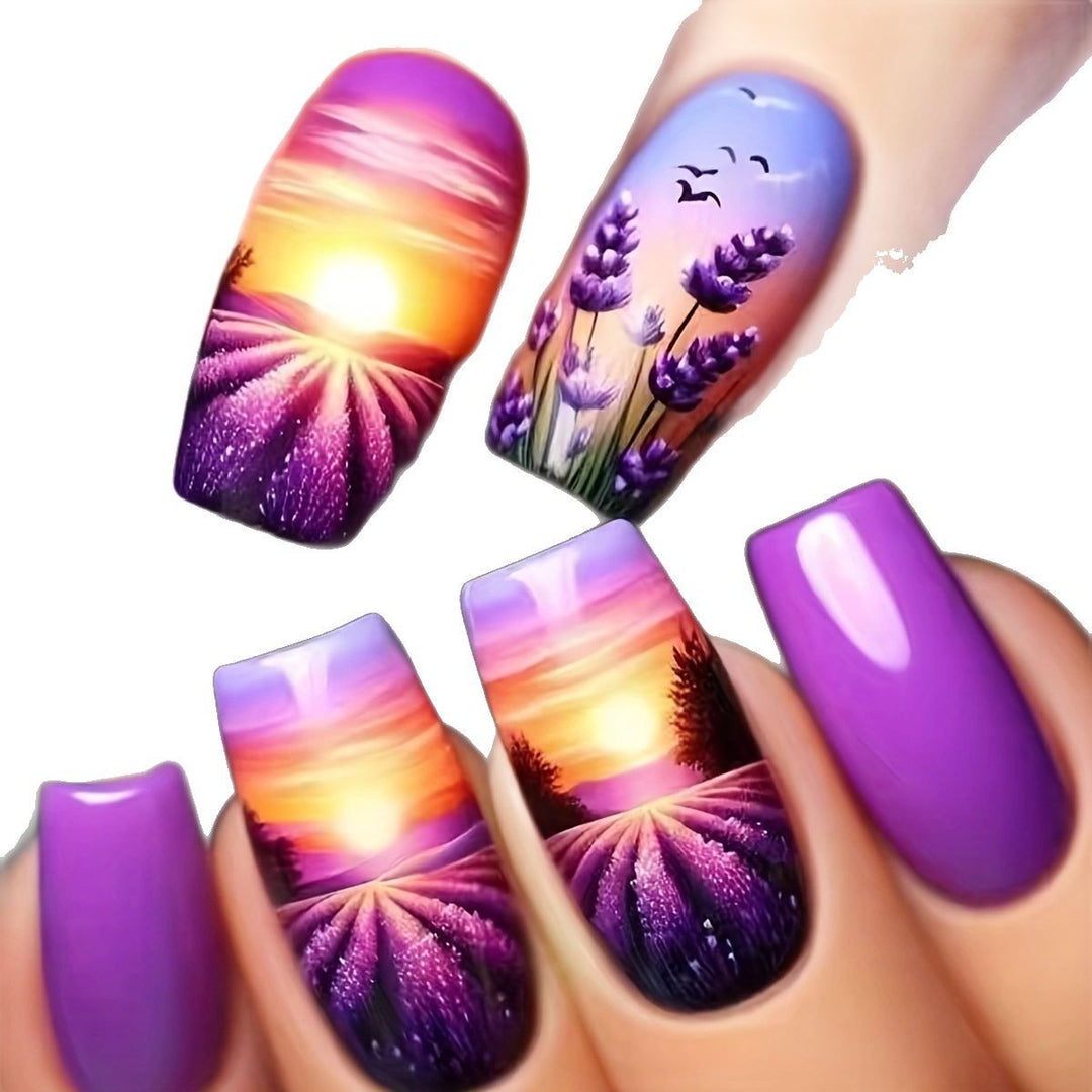 Artistic Landscape Nail Art
