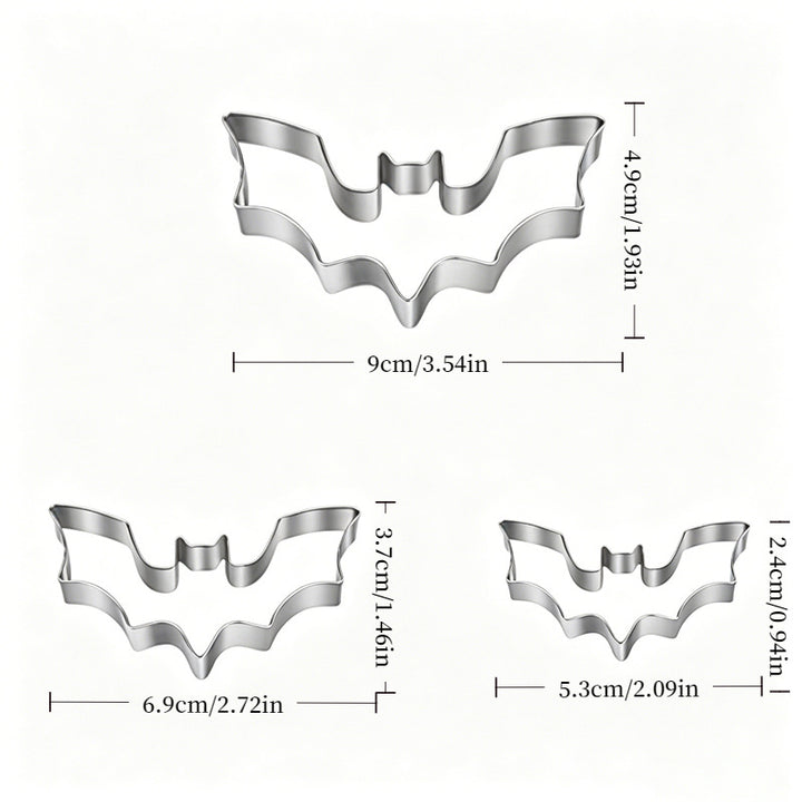 Pumpkin cookie cutter set made of stainless steel food safe with smooth edges