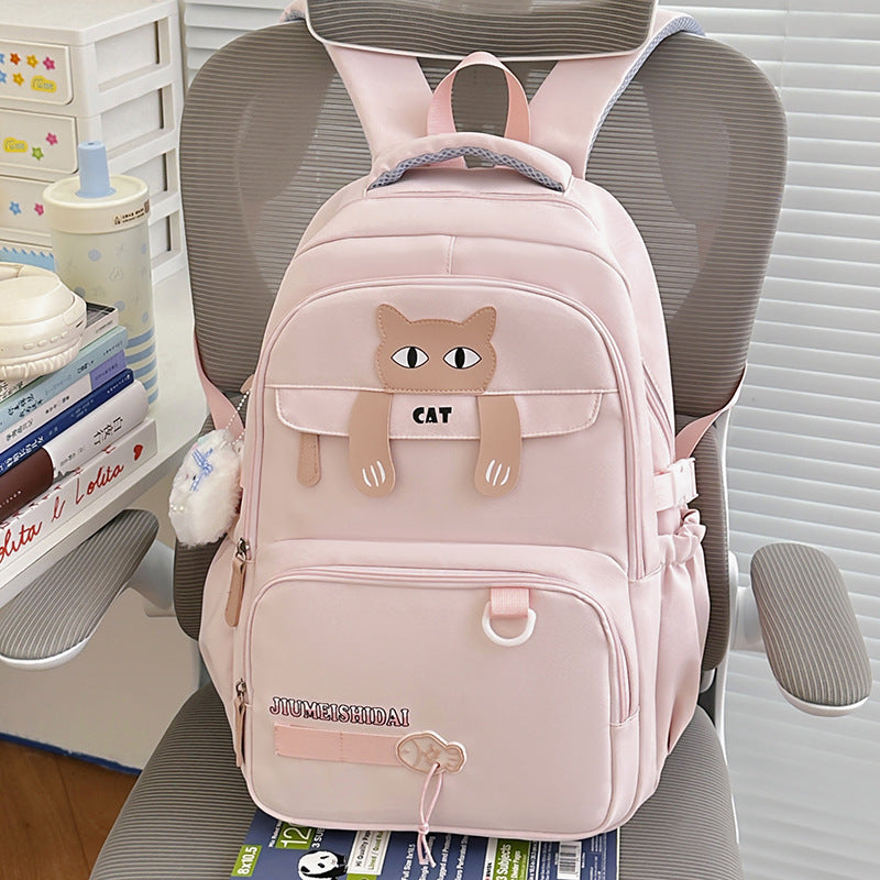 Playful Cat-Themed School Backpack Kalsten