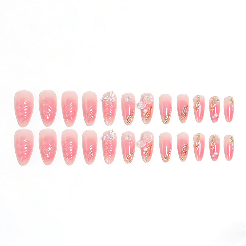 Artful Nail Tips with Romantic Floral Design Kalsten