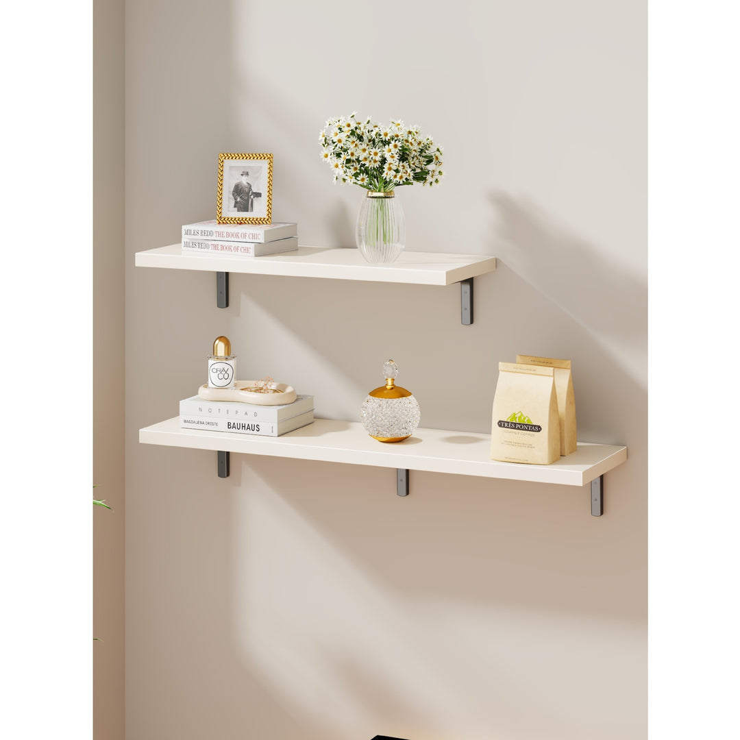 Long Narrow Floating Wall Shelf Kit with Concealed Heavy-Duty Brackets