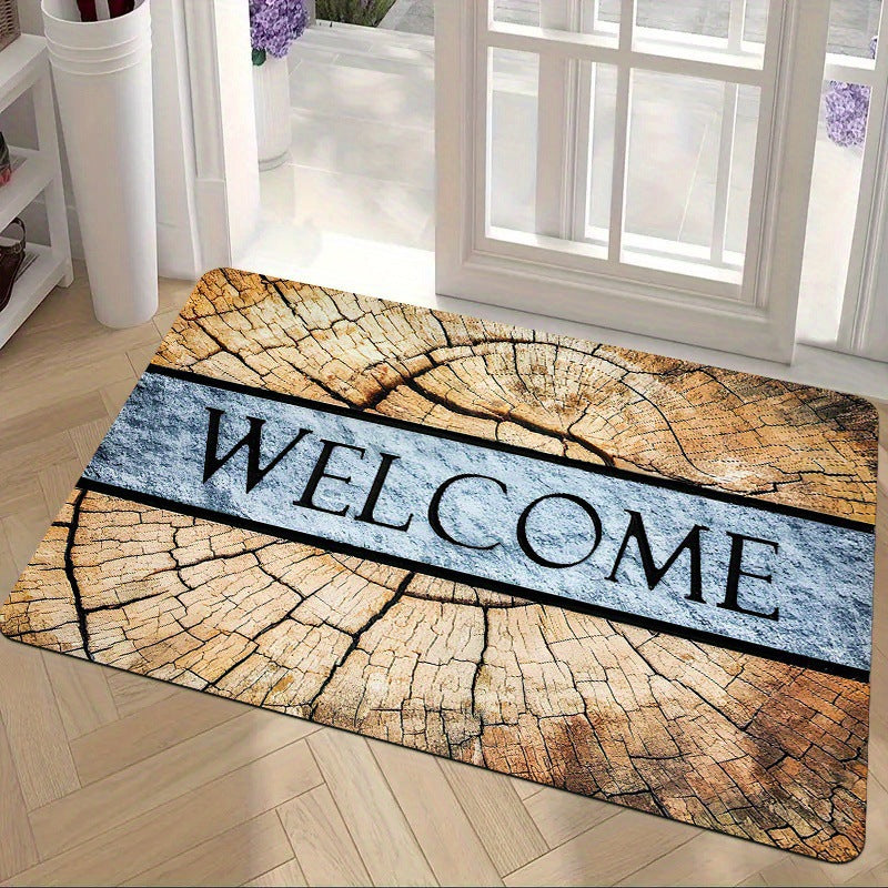 Mosaic Floral Welcome Mat