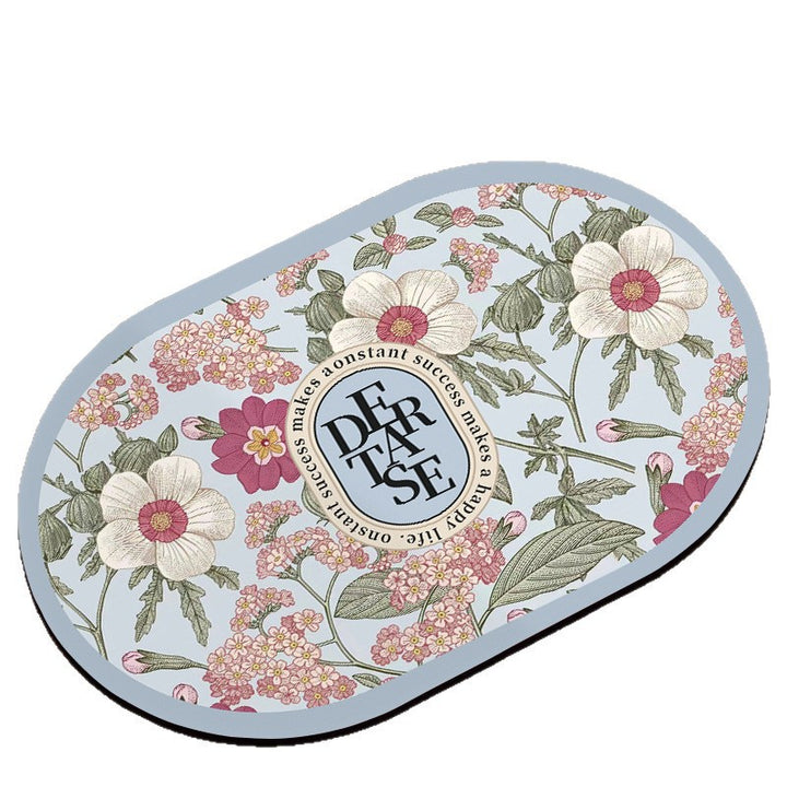 Oval Floral Bath Mat Kalsten