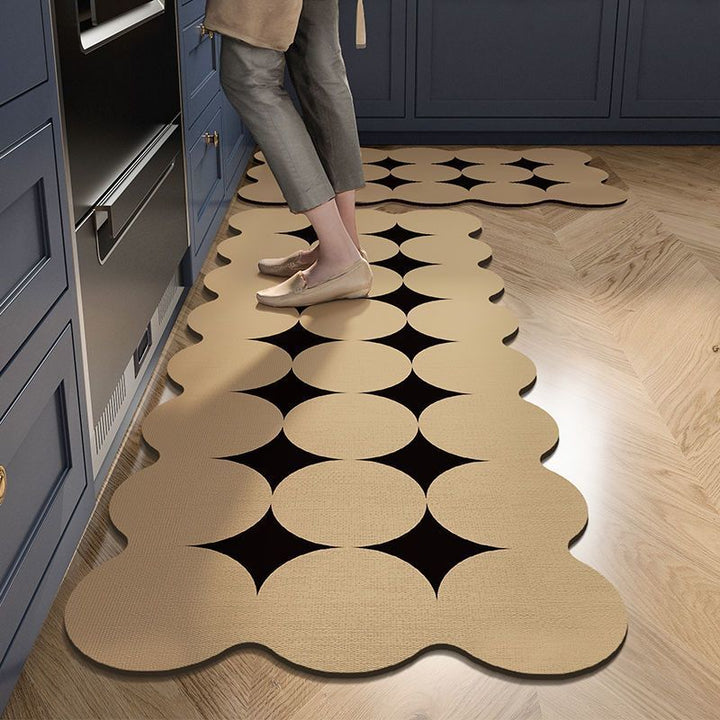 Oversized Geometric Kitchen Runner Mat